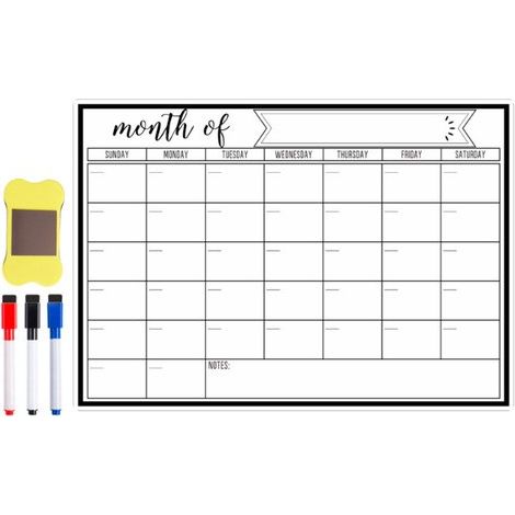 Calendario magnético para nevera - Blanco - 42 x 30 cm (1/5)