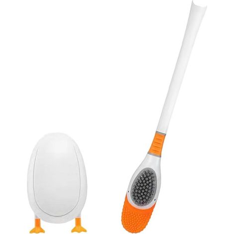 Porte-brosse WC, nettoyage en profondeur, flexible, esthétique et pratique, outil de nettoyage de salle de bain, brosse (1/5)