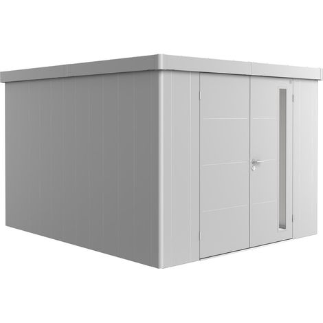Gerätehaus Neo 4C Doppeltüre, silber-metallic