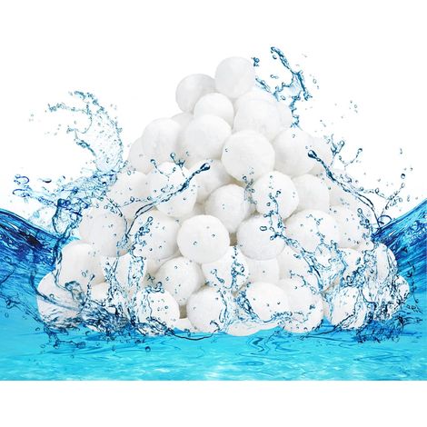 APEX Les billes filtrantes pour piscine, un paquet de 1000 g, peuvent remplacer 36 kg de sable filtrant, réutilisables, conviennent aux systèmes de filtration des piscines et des aquariums.