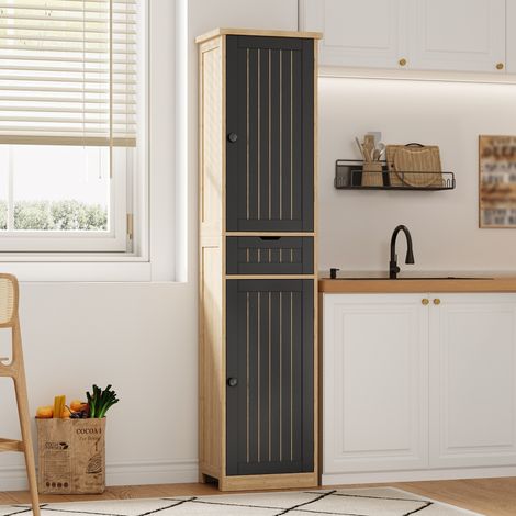 Mobile da cucina 170 x 40 x 30 cm in MDF, naturale e nero DESVIAE (1/5)
