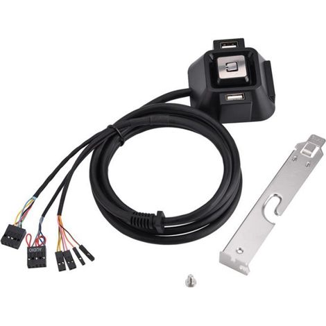 Interrupteur PC de bureau Interrupteur de boîtier PC de bureau Double ports USB Bouton de informatique boite (1/5)