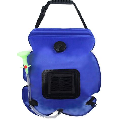 Douche de jardin, sac de douche solaire, sac de douche portable de camping de 20 L avec chauffage solaire, douche solaire de voyage avec interrupteur marche/arrêt, tuyau et pommeau de douche, pour le (1/5)