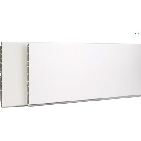 Plinthe de caisson en PVC - hauteur 150 mm - longueur 3,85 m - finition alu - SYNERCIA