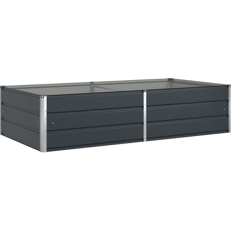 Jardinière Anthracite 195 x 100 x 45 cm Acier galvanisé vidaXL (1/5)
