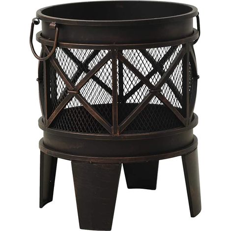 Maison Exclusive - Braciere Rustico con Attizzatoio Φ42x54 cm in Acciaio
