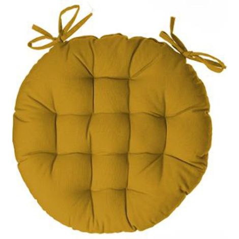 Galette de Chaise Ronde "Leana" 38cm Ocre