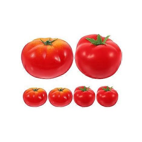 Lot de 6 tomates artificielles en mousse, fausses tomates en plastique, légumes artificiels (1/2)