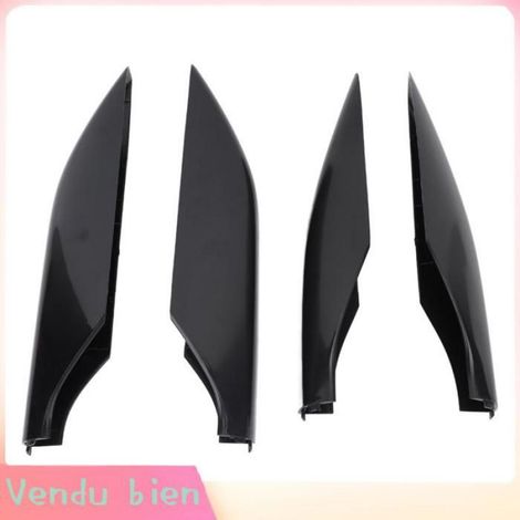 Garosa Couverture de galerie de toit Lot De 4 Embouts De Barres De Toit En Plastique Noir Pour moto bagage Noir brillant (1/5)