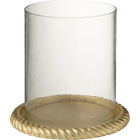 Photophore Déco en Verre "Nuit" 24cm Doré (1/3)