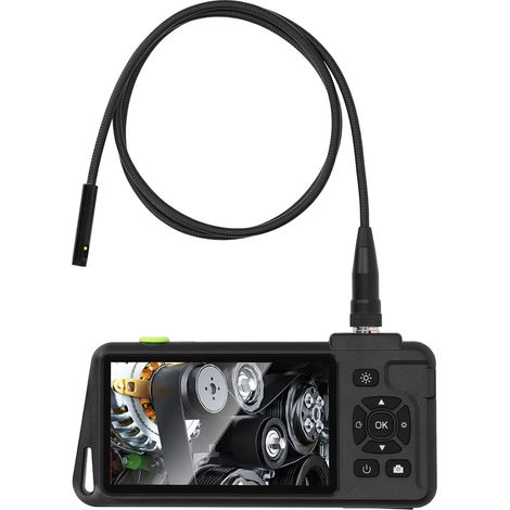 Endoscope Industriel Portatif, Caméra D'inspection Endoscope HD 1080p avec écran IPS de 4,5 Pouces avec 6 Lumières LED, Caméra de Serpent de Vidange D'égout à Double Lentille de (1/5)