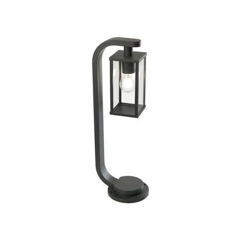 Geprägter schwarzer Aluminium-Druckgusspoller 20xh.60 cm (1/2)