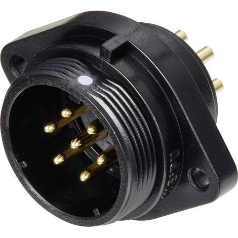 Connecteur pour montage en facade embase mâle 7 pôles 15 A 500 V/AC IP68 Weipu SP2113 / P 7 D20545 (1/4)