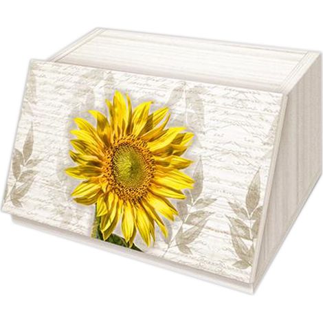 Lupia Portapane Legno Shabby GIRASOLE, Contenitore Pane 40x20x30 cm (1/4)