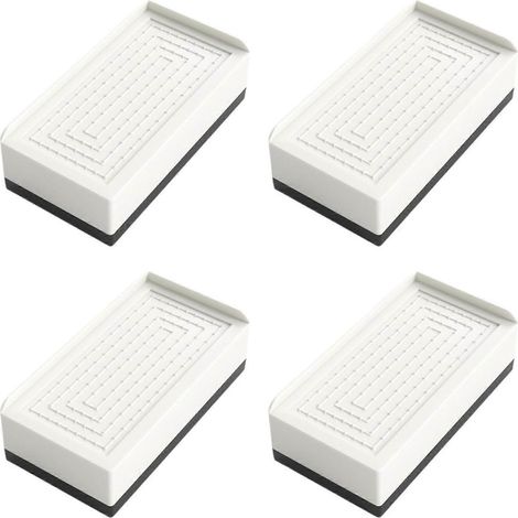 Ensemble de 4 rehausseurs de pieds de meubles, bloc de rehausse rectangulaire antichoc pour lit, compatible avec les lits et les matelas, 3 couleurs. (1/5)