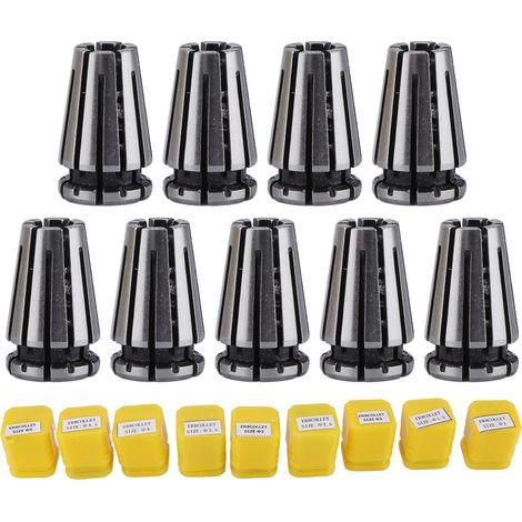 Lot de 9 pinces ER8 pour machine CNC fraisage tour outil mandrin de serrage haute précision (1/5)
