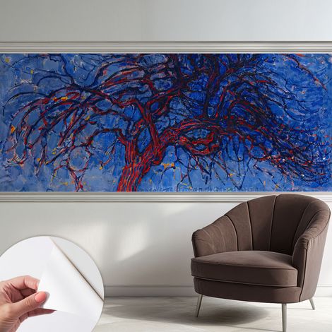 Tapete Selbstklebend - abwaschbar - trendige Wanddeko - elegant Fototapete Flammender Baum 250x104 cm (1/5)