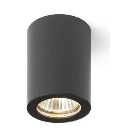 Zylindrische Deckenleuchte LOLA 88 schwarz 230V GU10 15W IP54