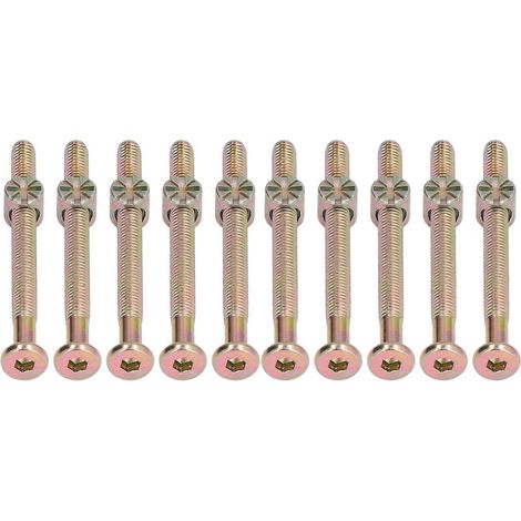 10er-Set Babybett-Schrauben M6, verzinkte Edelstahl-Innensechskantschrauben, Hardware-Set