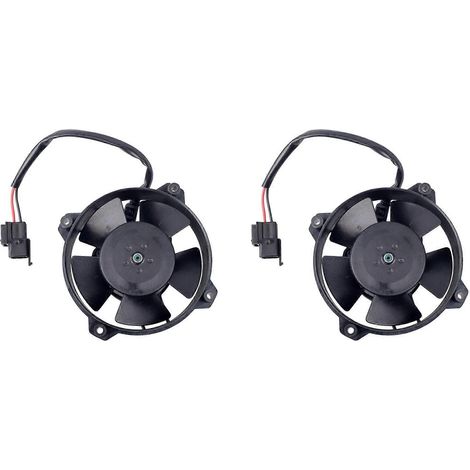 2 ventilateurs de refroidissement 4 pouces (10 cm) pour radiateur, 12 V, référence 30103018, pour quads, motos tout-terrain, trikes, camping-cars et engins agricoles (VA32-A101-62A). (1/5)