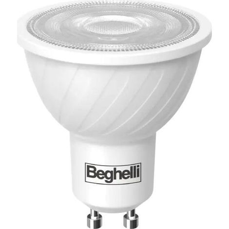 Lampadina led 8w gu10 4000k 710lm angolo 95° beghelli ecoled 57025