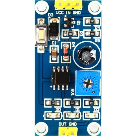 Module de retard NE555 Module d'impulsion, indicateur de puissance d'entrée générateur de signal bouton de test intégré 5-12 V temps réglable pour la vie quotidienne (1/5)