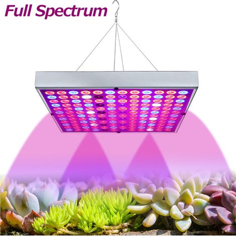 ROSNEK Lampe horticole LED 45W plein spectre 144 LED UV IR pour plantes d’intérieur, panneau suspendu, prise EU