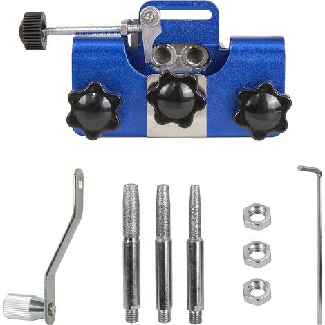 Kit d'affûtage portable pour tronçonneuses - Convient aux chaînes de tronçonneuses pour le travail du bois et le jardinage (1/5)
