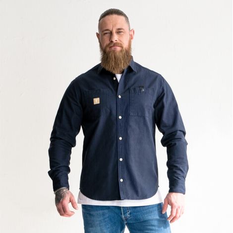 Chemise en toile canvas STIER Heavy Work bci coton S bleu marine