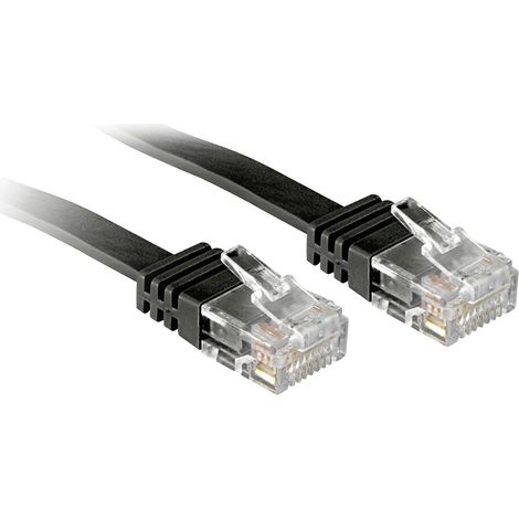 Lindy 3m Cat.6 cavo di rete Nero Cat6 (1/2)