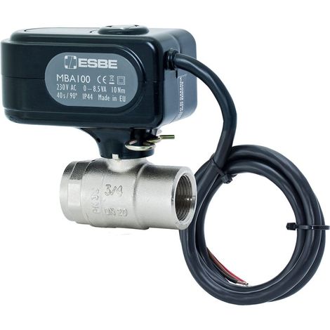 ESBE Valvola a sfera motorizzata MBA121 DN25 Kvs60, come valvola di zona a 2 vie, 230V, IG1", 43100200