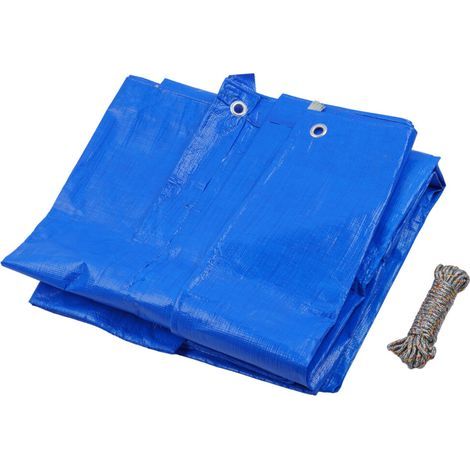 Couverture imperméable à la pluie, bache bleue résistante-2x3m (1/5)