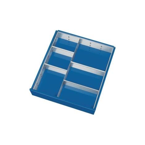 Material de división de cajones frontal H.60-90mm 1 divisor y 4 clavijas TECWERK (1/2)