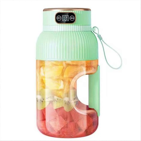 Bol mélangeur à fruits électrique portable, grande capacité, pour smoothies et jus de fruits. (1/5)
