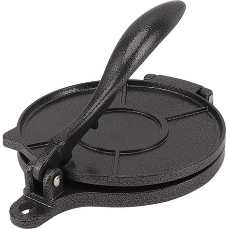 Tortillapresse – 1 Stück – Aluminiumlegierung – Schnelle Produktion – Für den privaten und professionellen Gebrauch – 16 cm, Schwarz (1/5)