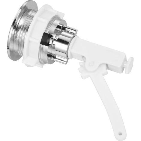 Bouton Poussoir Rond pour réservoir WC, Abs, Blanc (1/5)