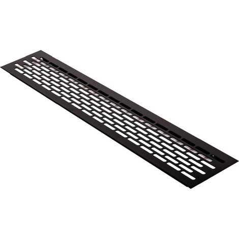 Aluminium Lüftungsgitter Stegblech Lüftungsblech 80x480mm Schwarz versetzte Lochung (1/5)