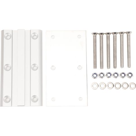 Ortviai Support de Pied de Table Détachable pour Camping-car, Fourgon Aménagé, Bateau – Aluminium Anodisé Argent, Fixation 6 Vis M8