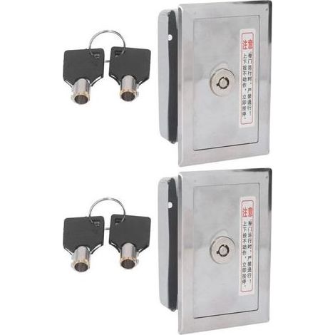Boîte de commutation à clé universelle en acier inoxydable, kit daccessoires pour porte, 2 pièces Crezuo-Chrom (1/4)