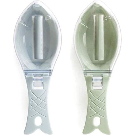 Outil manuel de dissolvant d’écailles de poisson en plastique avec attrape-écailles, 2 Pcs (1/5)