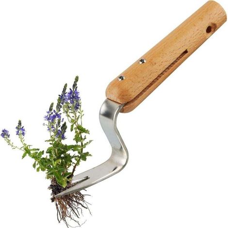 Désherbeur Manuel, Extracteur Mauvaises Herbes, Sarcleur avec Mesure e Manche en Bois, Couteau Désherbeur, Outil de Désherbage Desherbant Jardin,Weeder pour Creuser,Sarcler,Planter (1/5)