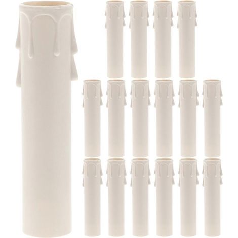 Lot de 20 manchons anti-gouttes pour douilles de lustre, cache-gouttes en plastique, tubes pour lustres et appliques murales. (1/5)