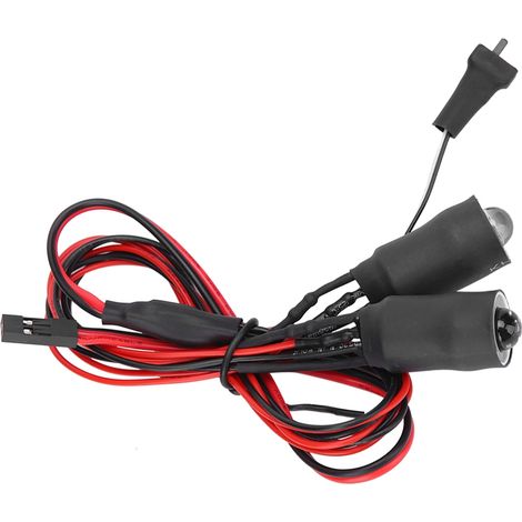 Phare LED 13mm pour Voiture Télécommandée 1/10 - Accessoire de Modification DIY Rouge et Blanc (1/5)