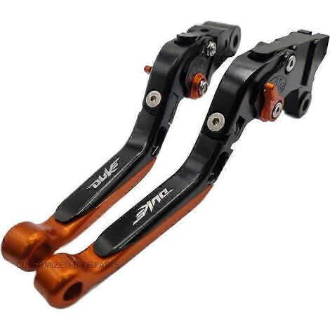 Kompatibel mit KTM 790 Duke 2018–2025  Verstellbarer Kupplungs- und Bremshebelsatz Schwarz/Orange ( )
