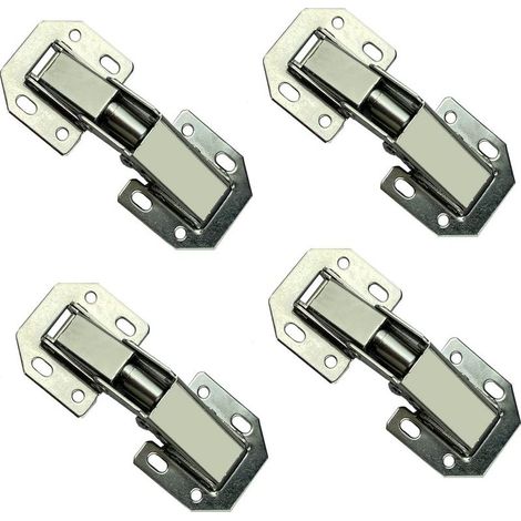 Charniere Porte Placard, 4PCS Charniere Porte Cuisine, Charniere Invisible, Charniere Porte Lourde, Convient Aux Penderie Commode Salle de Bains Bureau (1/5)