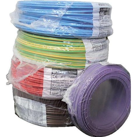 Fil souple HO5V-K 0.75 noir en couronne de 100 mètres - ID CABLES