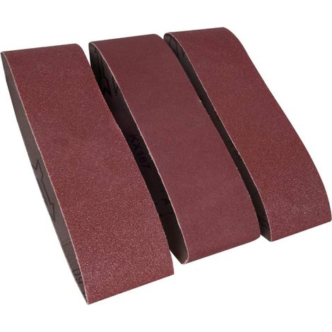 FERM Bandas de lijado 75x533mm - 3 piezas - K60, K80, K120 (1/4)