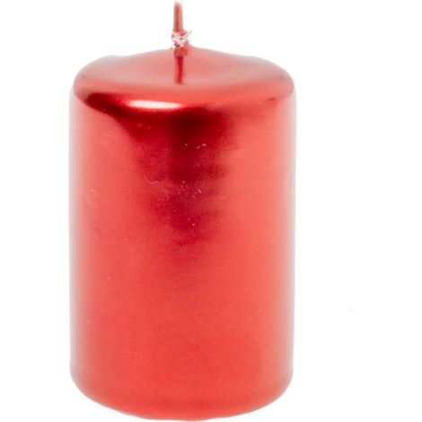 Dekorative Votivkerze Rot Metallic 6 cm