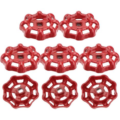 Volant de Vanne en Fonte Rouge, Lot de 8 Pièces (1/5)