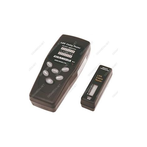 Testeur de câblage RJ45 et RJ12 – Vérification de continuité – Indice de sécurité CAT III – DIAGLC90 – Gigamedia